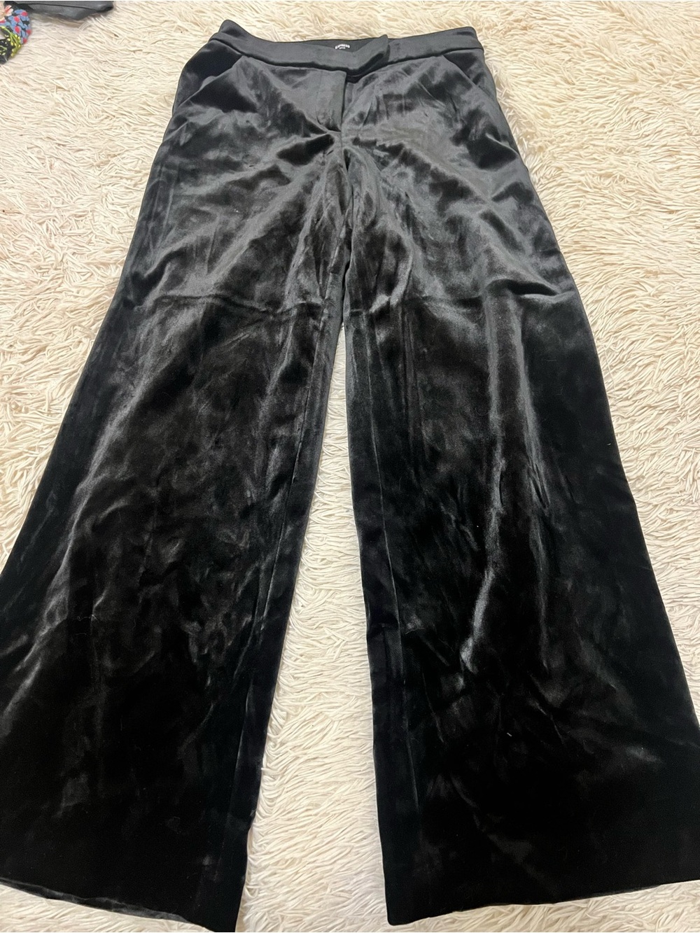 Black Velvet Wide-Leg Bottoms